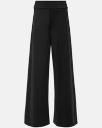 Max Mara Pantaloni a gamba larga Levante in jersey Nero