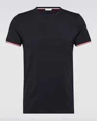 Moncler T-shirt in jersey di misto cotone Blu