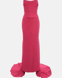 Giuseppe di Morabito Abito lungo bustier in crêpe Rosa