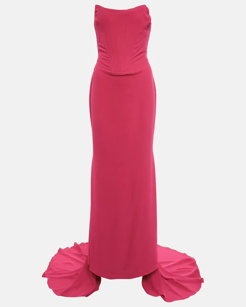 Giuseppe di Morabito Abito lungo bustier in crÃªpe Rosa