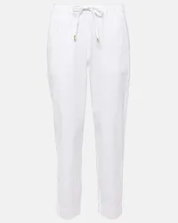 Max Mara Leisure - Pantaloni slim Terreno in misto cotone Bianco