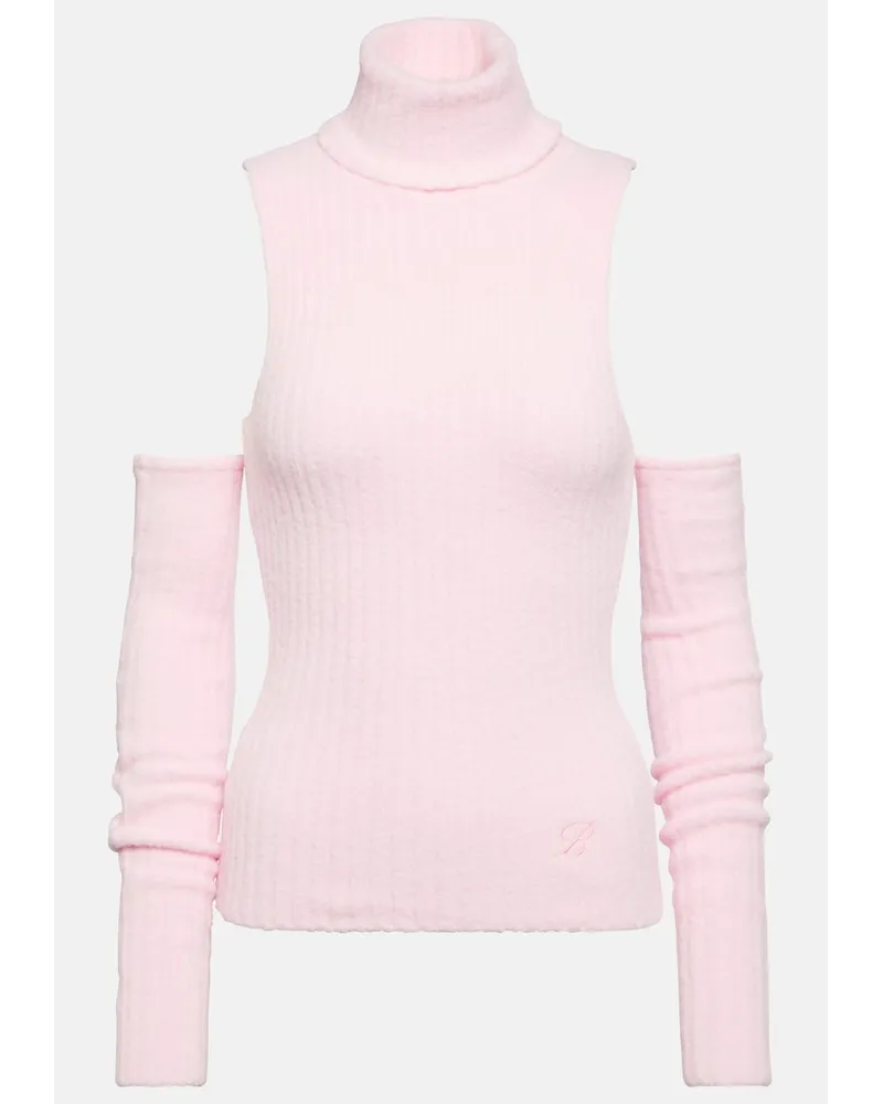 Blumarine Top a collo alto senza maniche Rosa