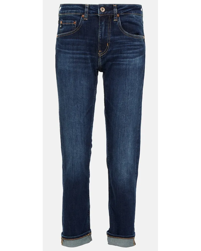 Adriano Goldschmied Jeans slim Girlfriend a vita media Blu