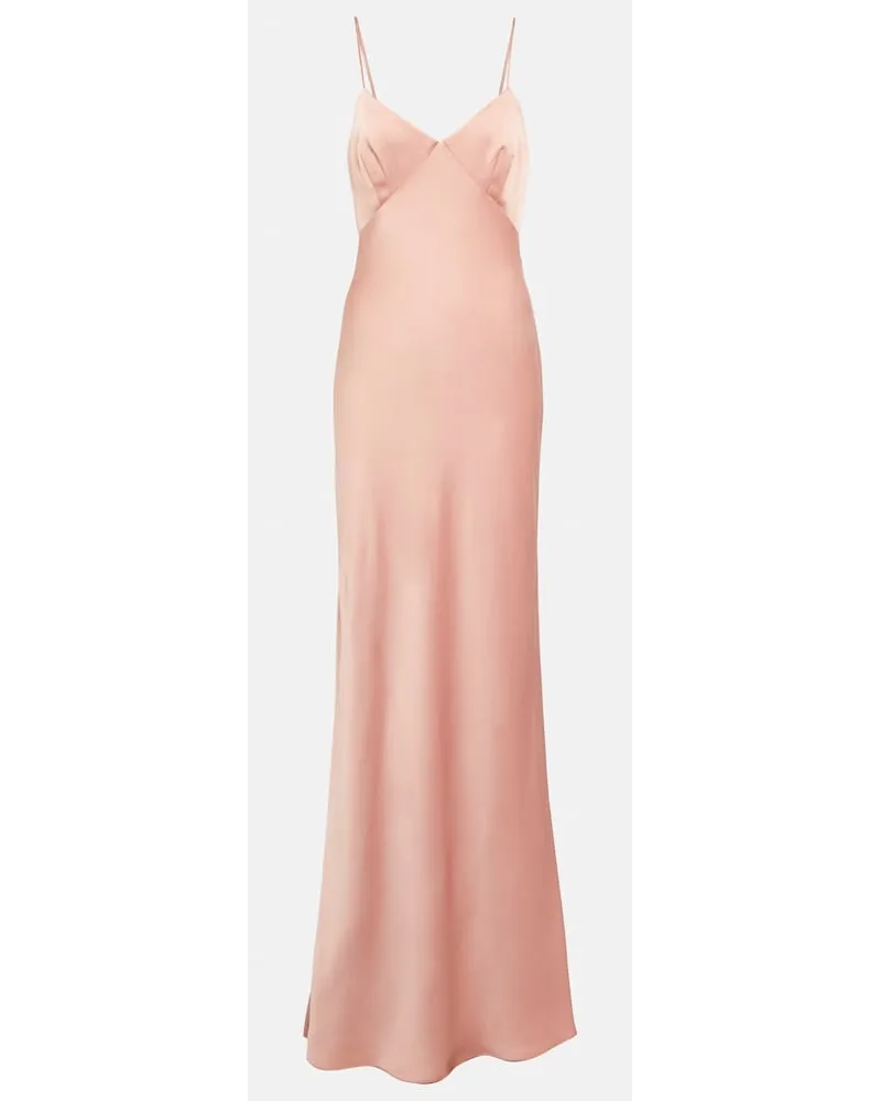 Max Mara Bridal - Abito sottoveste Selce in raso Rosa
