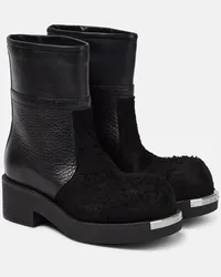 Maison Margiela Stivaletti in pelle e suede Nero