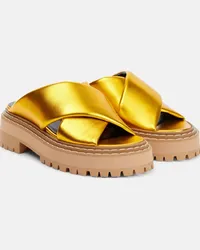 Proenza Schouler Sandali in pelle metallizzata Oro