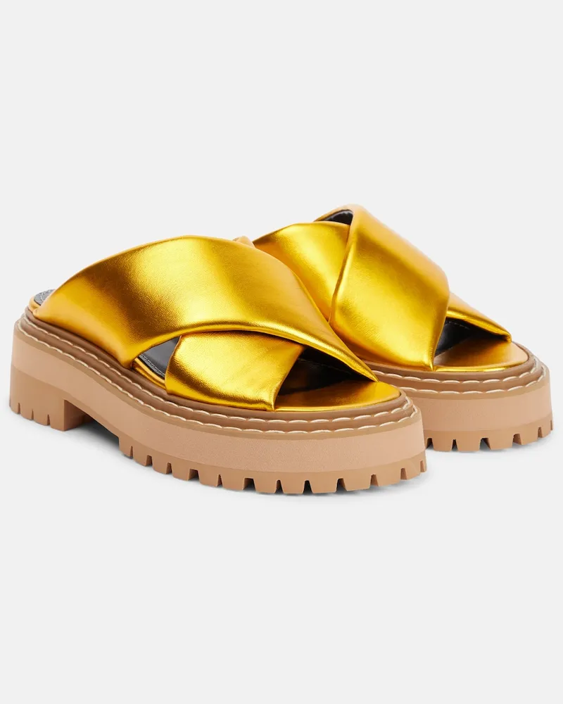 Proenza Schouler Sandali in pelle metallizzata Oro