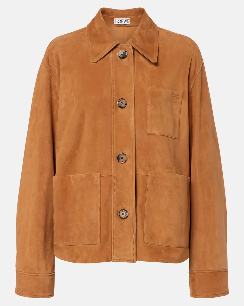 Loewe Giacca in suede Marrone