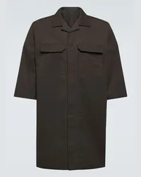 Rick Owens Camicia bowling in cotone Marrone