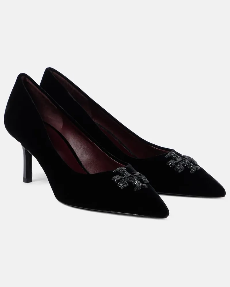 Tory Burch Pumps Eleanor Pave 65 in velluto Nero