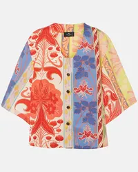 Etro Camicia oversize in misto cotone Multicolore