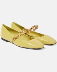 Jimmy Choo Ballerine Diamond Tilda in pelle Giallo