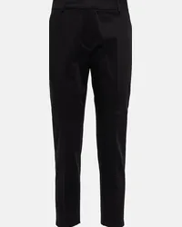 Max Mara Pantaloni cropped Lince in misto cotone Nero