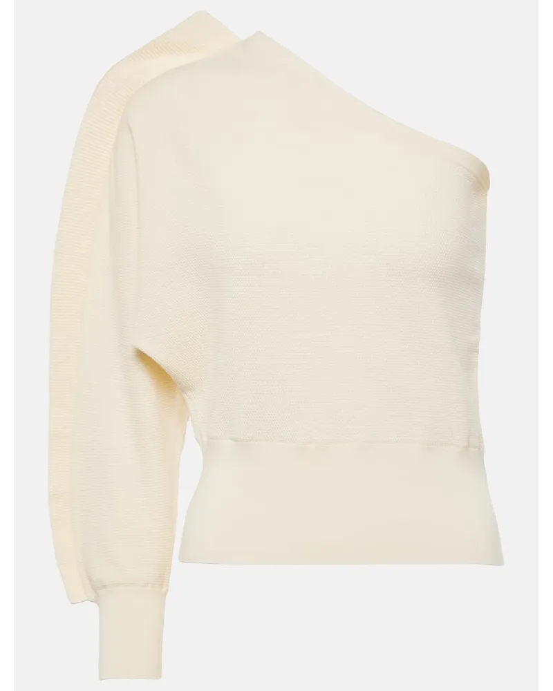 Max Mara Top Markus monospalla in jersey Beige