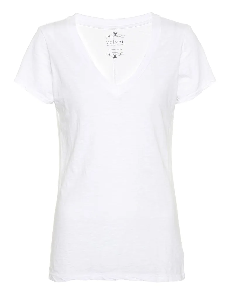 Velvet T-shirt Lilith in cotone Bianco
