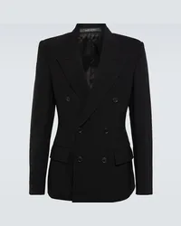 Balenciaga Blazer doppiopetto in misto lana Nero