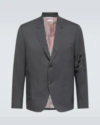 Thom Browne Blazer Shrunken Sack in lana 4-Bar Grigio