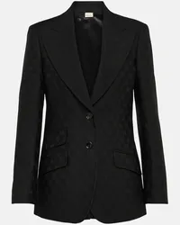 Gucci Blazer in jacquard di lana GG Nero