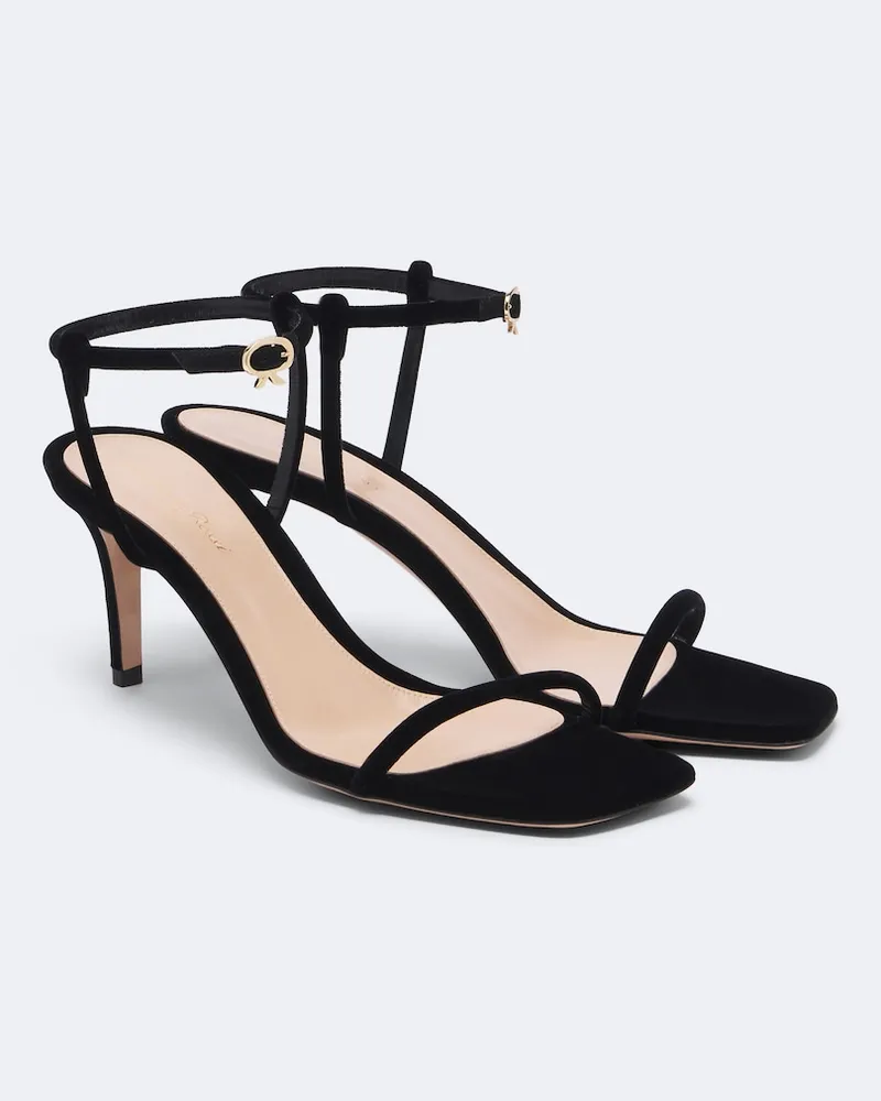 Gianvito Rossi Sandali in velluto Nero