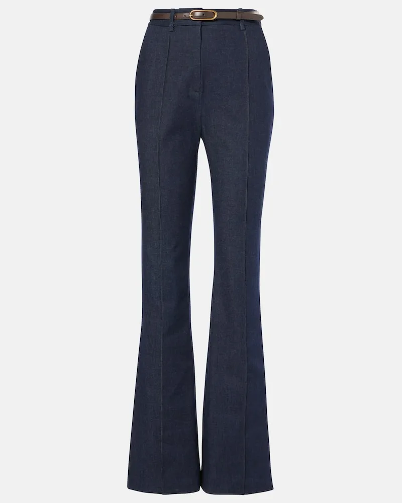 Veronica Beard Jeans bootcut Gracie a vita alta Blu