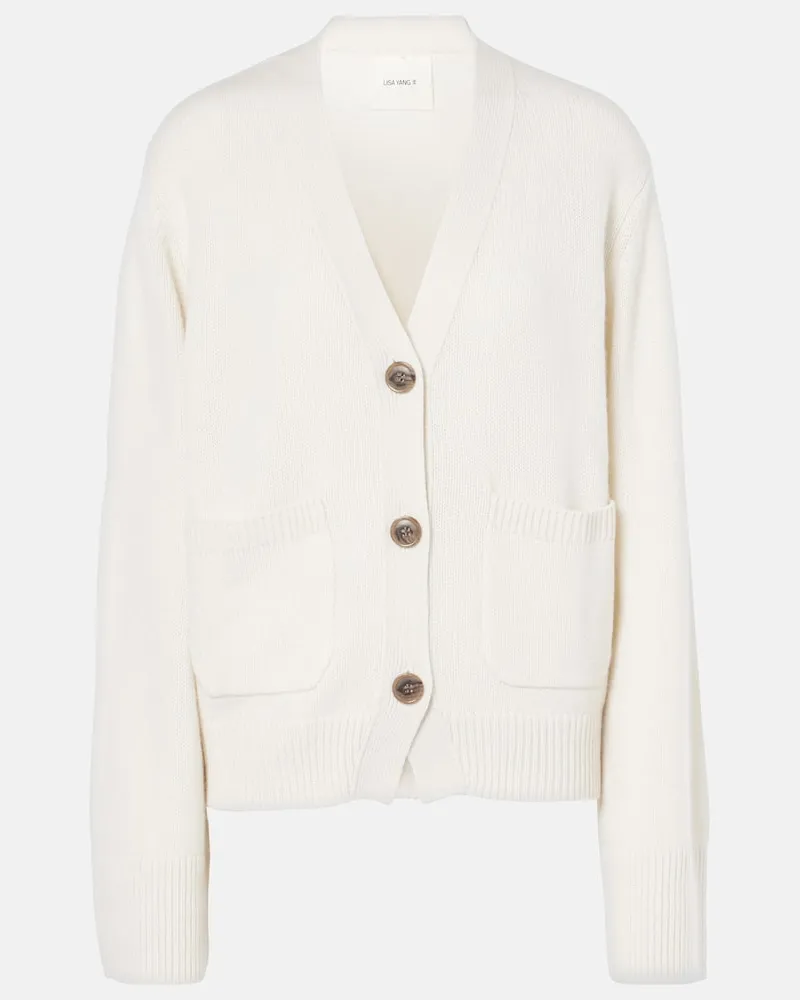 Lisa Yang Cardigan Danni in cashmere Bianco