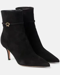 Gianvito Rossi Stivaletti Ribbon Ville in suede Nero