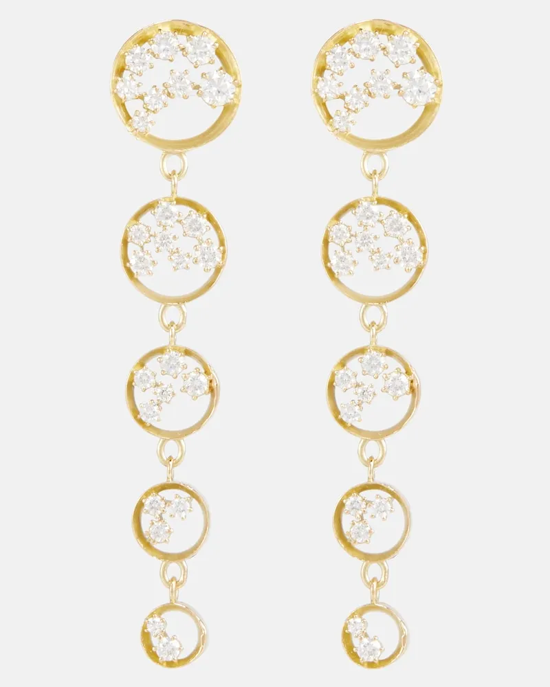 Jade Trau Orecchini pendenti Margot in oro 18kt con diamanti Oro