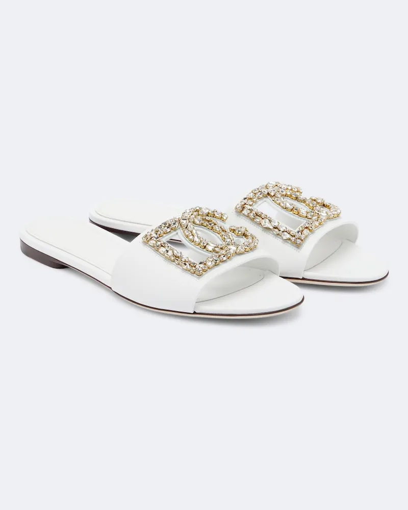 Dolce & Gabbana Sandali DG in pelle Bianco