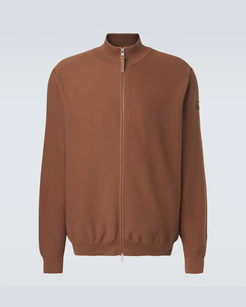 Moncler Cardigan in cotone Marrone