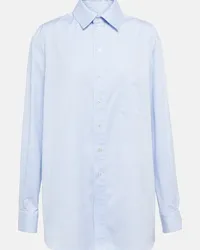 Saint Laurent Camicia Cassandre in popeline di cotone Multicolore