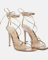 Gianvito Rossi Sandali in pelle metallizzata Oro