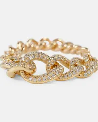 SHAY Anello Gradual Pavé Link in oro 18kt con diamanti Oro