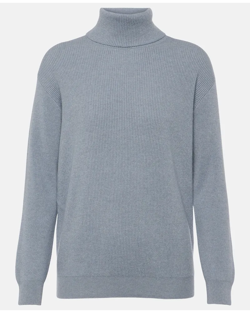 Brunello Cucinelli Dolcevita in cashmere Blu