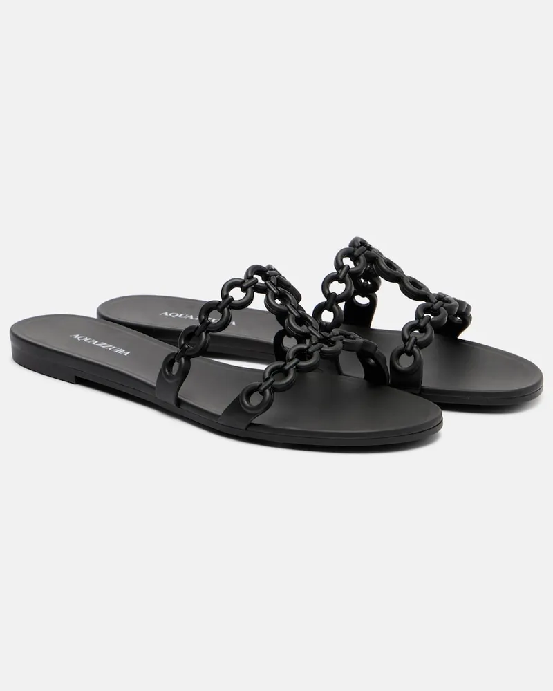 Aquazzura Sandali Infinity Chain Jelly Nero