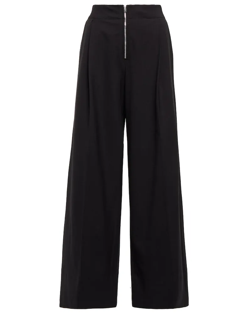 Proenza Schouler Pantaloni a gamba larga in misto lana Nero