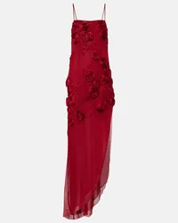 Blumarine Abito lungo in georgette Rosso