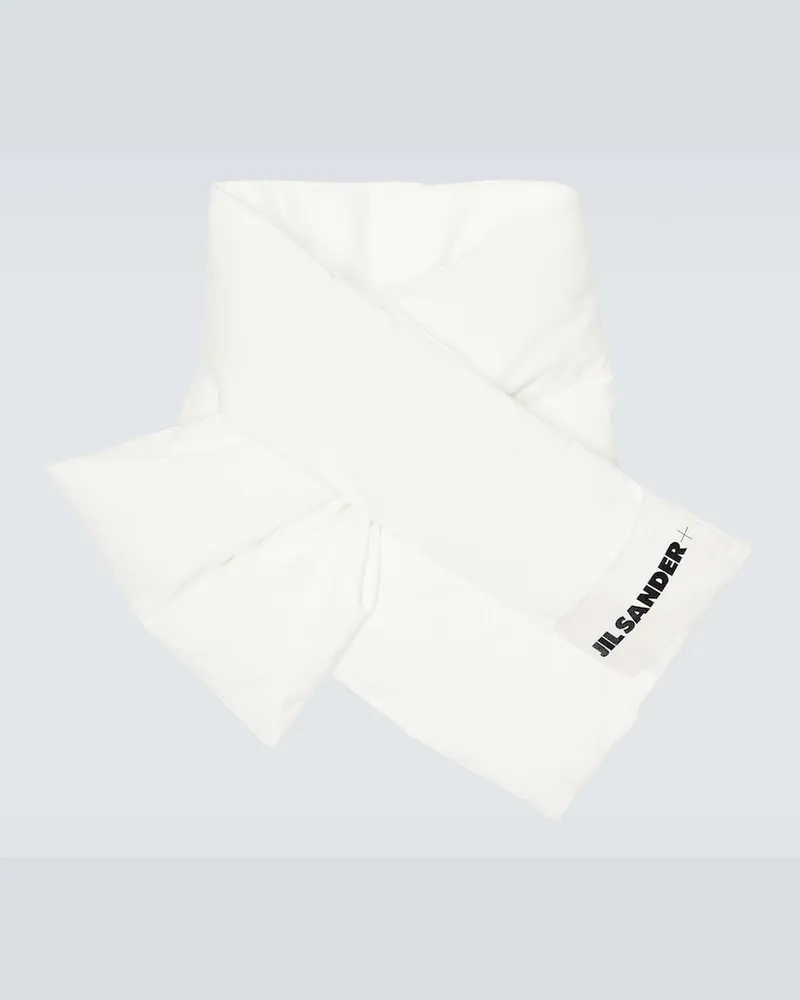 Jil Sander Sciarpa imbottita in piuma Bianco