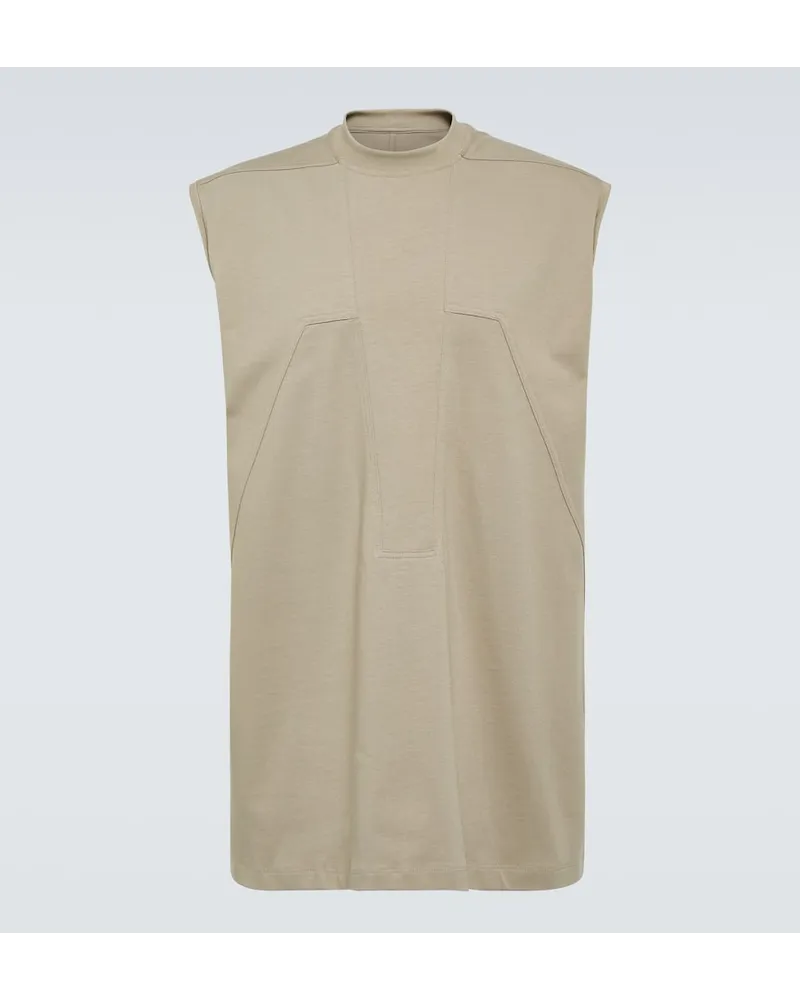 Rick Owens Tank top Splintered Tarp in jersey di cotone Neutro
