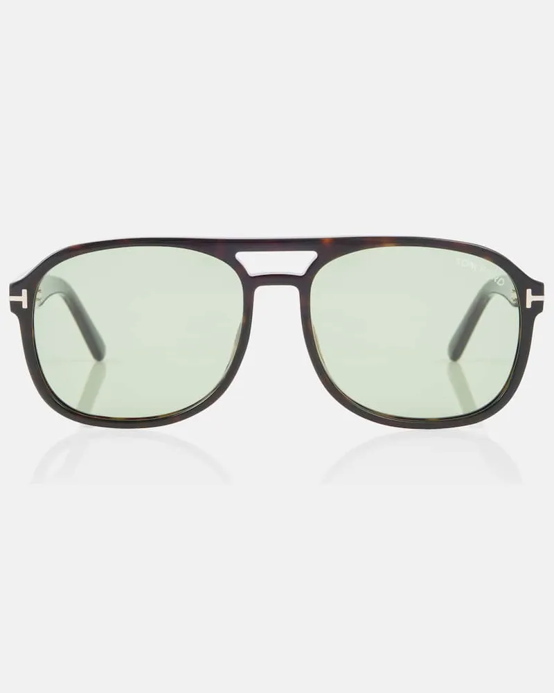 Tom Ford Occhiali da sole aviator Rosco Verde