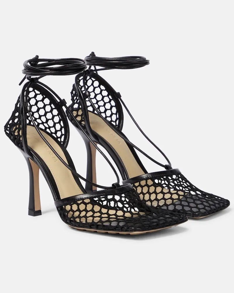 Bottega Veneta Pumps Stretch in pelle e rete Nero