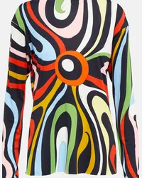 Emilio Pucci Blusa Marmo in jersey Multicolore