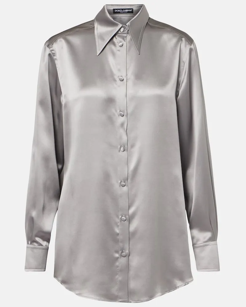 Dolce & Gabbana Camicia in seta Grigio
