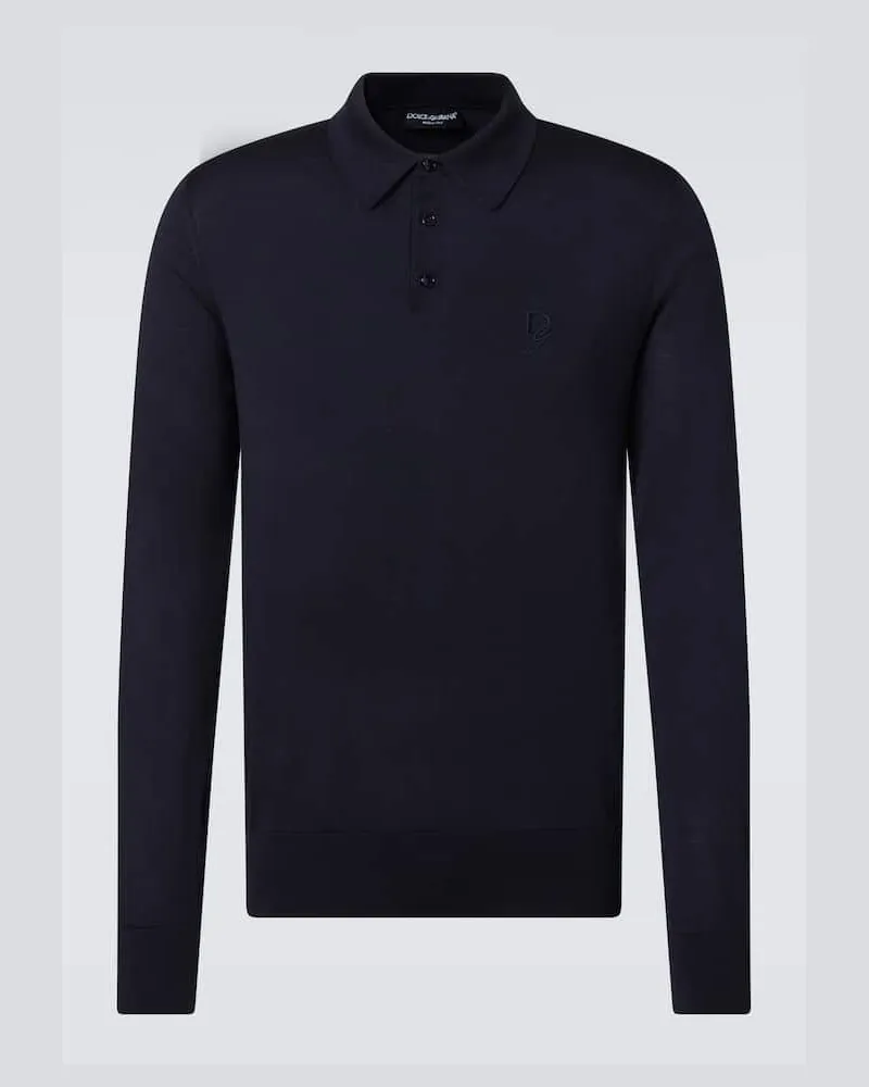 Dolce & Gabbana Polo in seta Blu