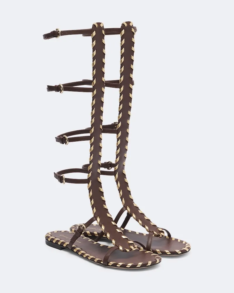 Gianvito Rossi Sandali gladiator Zaira in pelle Marrone