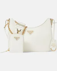 Prada Borsa a spalla Re-Edition 2005 Small in pelle Bianco