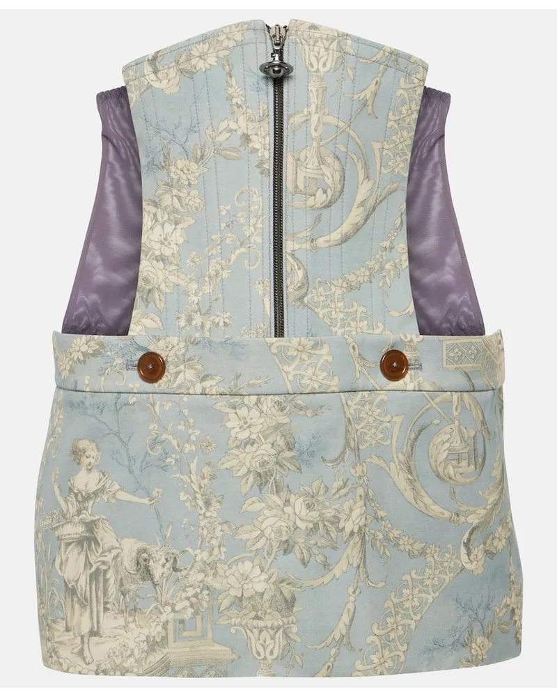 Vivienne Westwood Minigonna Foam Corset in cotone Blu