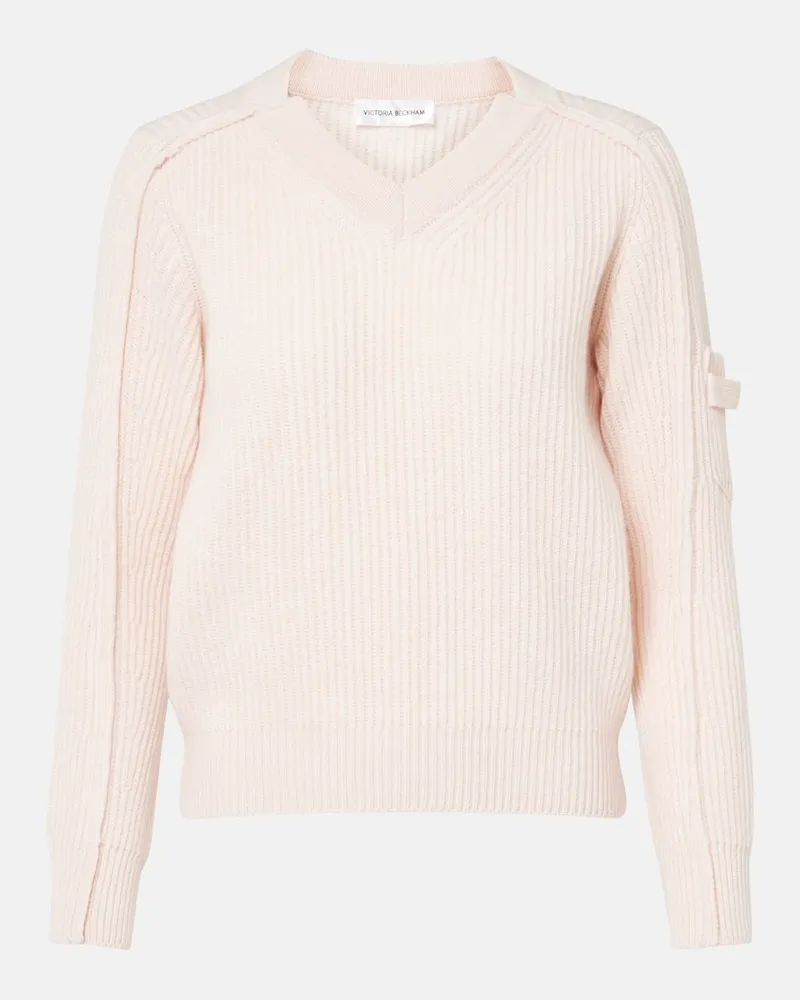 Victoria Beckham Pullover in lana e cashmere Rosa