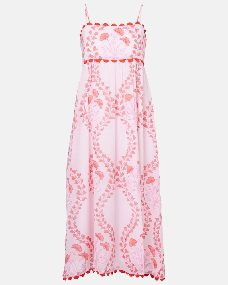 Juliet Dunn Abito midi in cotone con stampa Multicolore