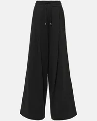 Dries van Noten Pantaloni sportivi a gamba larga Nero