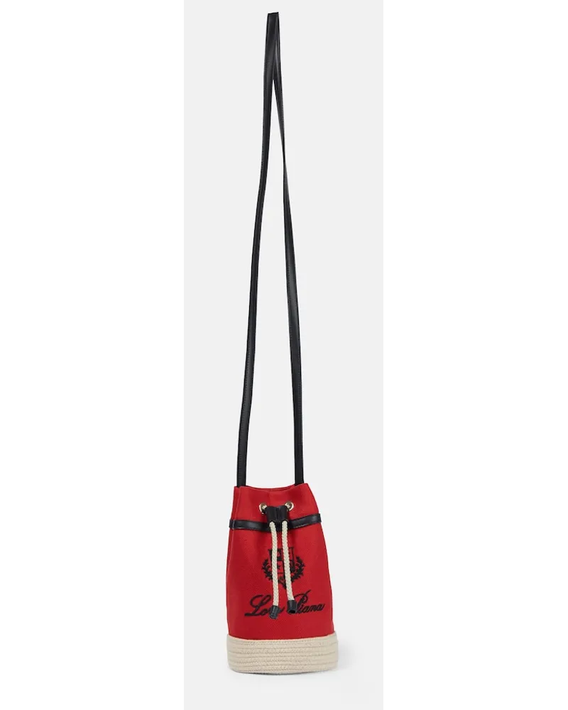 Loro Piana Secchiello Sailor Mini in canvas Rosso